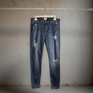 Hudson Jeans Blue Distressed Skinny Jeans